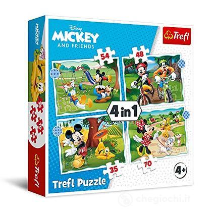 Disney: Trefl - Puzzle 4In1 - Mickey Mouse Nice Day / Disney Standard Characters