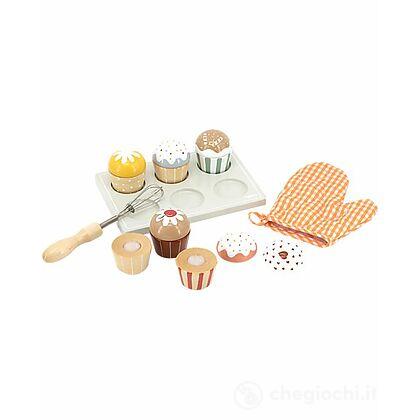 Set Cupcake In Legno - Colori Ad Acqua Atossici