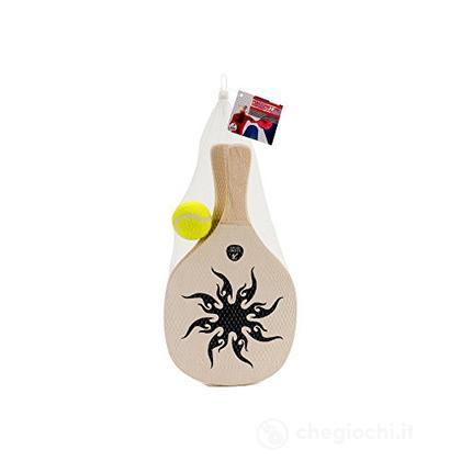 Racchette spiaggia in legno con Pallina Tennis (37614)