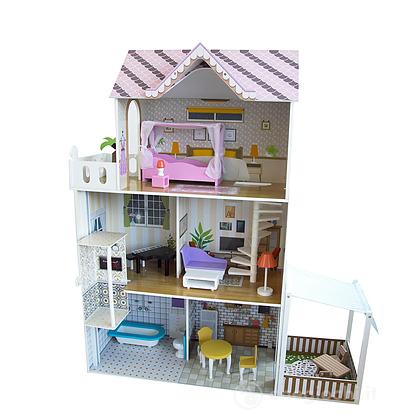 Casa Bambole In Legno Con Accessori (ODG626)