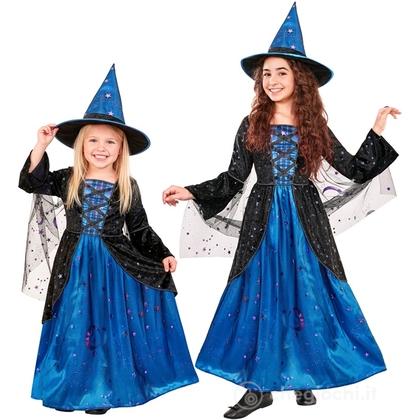 Strega (vestito con velo, cappello)      140 cm / 8-10 anni  - Costume Bimba - Halloween, Personaggi Gotici e Horror