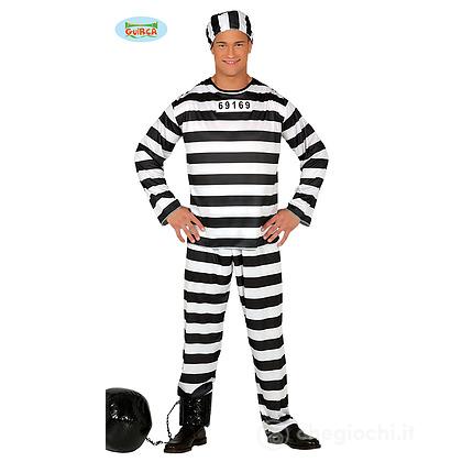 Costume Carcerato Prigioniero Uomo Taglia M (84634)