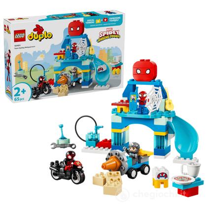 LEGO DUPLO Marvel 10464 Webquarters del Team Spidey, Giocattolo da Supereroi con Moto, 3 Personaggi, Regalo per Bambini da 2+