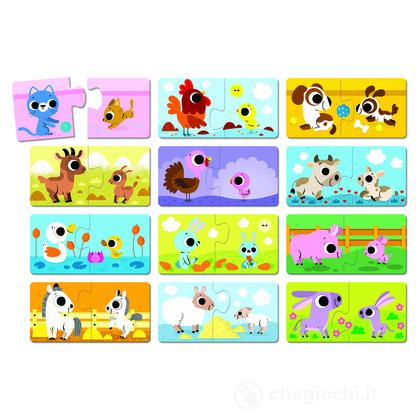 Puzzles Genitori E Cuccioli Di Animali - da 2 a 4 anni (J02637)