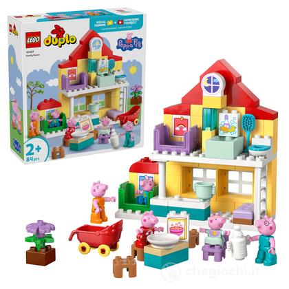 LEGO DUPLO Peppa 10467 Pig Villetta Familiare, Giocattolo Didattico per Motricità Fine con 5 Personaggi, Giochi Bambine 2+