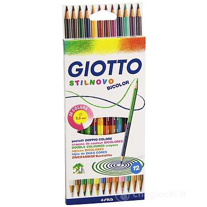 12 Pastelli Colorat Giotto Stilnovo Bicolor (256900)