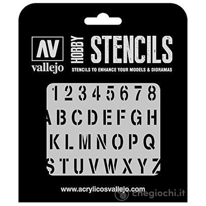 Stencil Stlet002 Stamp Font