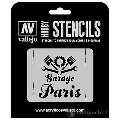 Stencil Stlet001 Vintage Garage Sign 125