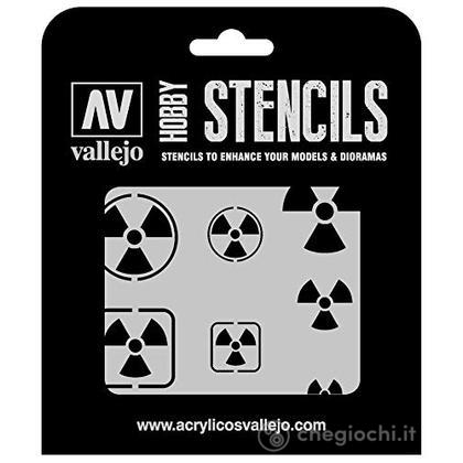 Stencil Stsf005 Radioactivity Signs