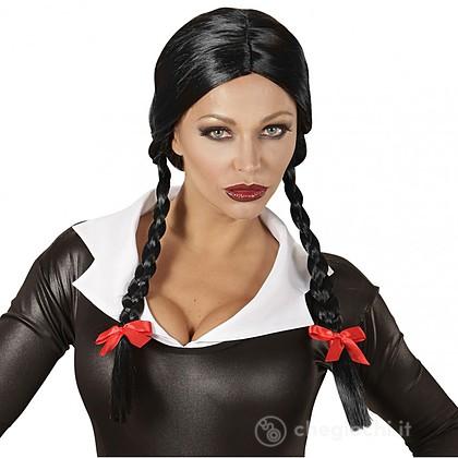 Parrucca venerdì dark gothic nera