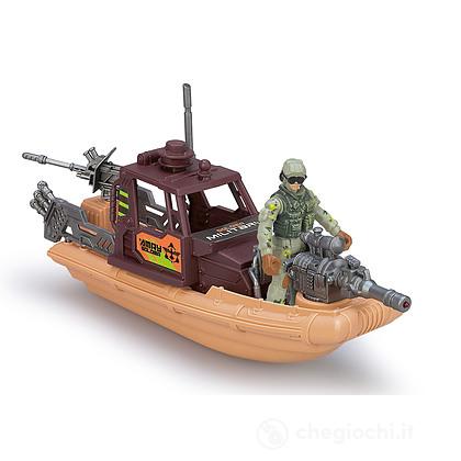 Barca Militare Luci e Suoni 30x5x15 cm