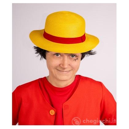 Cappello Giallo Con Banda Rossa Tg.55/56-Etichetta