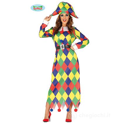 Costume Donna Arlecchino Arlecchina Taglia L (88671)