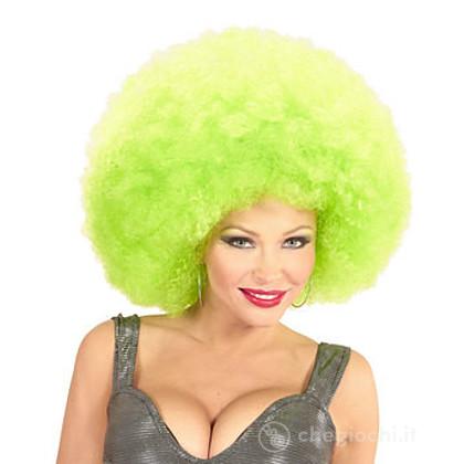 Parrucca afro verde