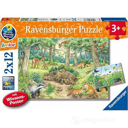 Puzzle 2x12 Pz Animali Nel Bosco (5673)
