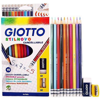 10 Matite colorate Giotto Stilnovo Cancellabili (256800) - Disegno e colori  - Fila - Giocattoli