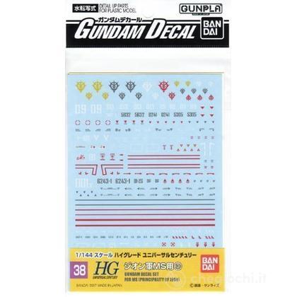Gundam Decal 38 Hguc Zeon 3 Gd38