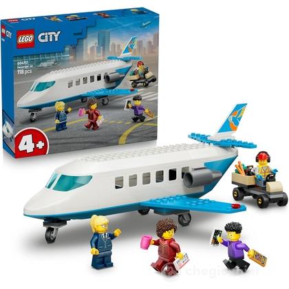 LEGO City 60492 Jet Passeggeri, Modellino di Aereo Giocattolo con 4 Minifigure e Accessori, Giochi Didattici, Regalo per 4+