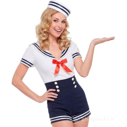Marinaia (vestito, cappello) M - Costume Adulto Donna - Mestieri, Sexy Fun, Feste Hawaiane e Estive, Mondo Marino
