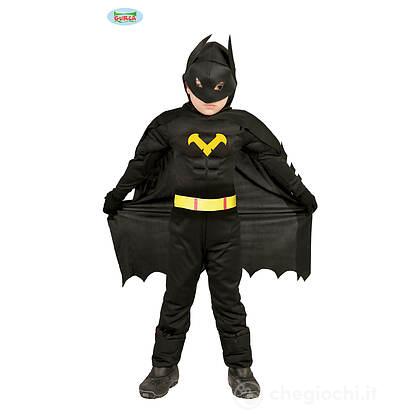 Costume Supereroe Nero Bambino Taglia 5-6 Anni (82710)
