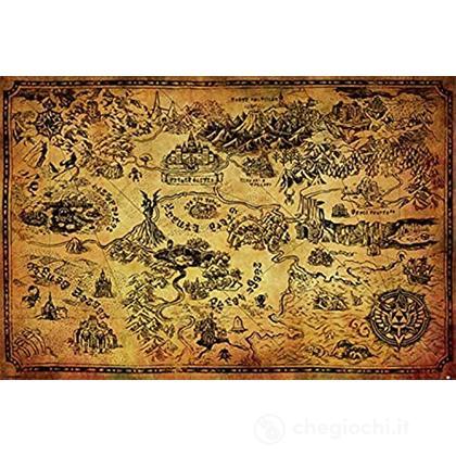 Legend Of Zelda Hyrule Map Wood Print