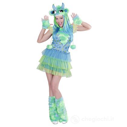 Monster Girl Verde (Vestito, Copricapo, Guanti, Gambali) S