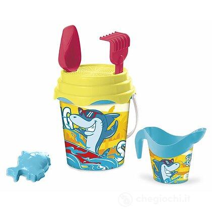 Set secchiello giochi da spiaggia Surfing Shark (28724)