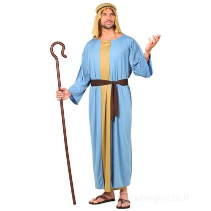 Pastore (tunica con gilet lungo, cintura, copricapo) XL - Costume Adulto Uomo - Pasqua, Natale