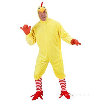 Pollo (Costume, Calze Con Zampe,Maschera) L