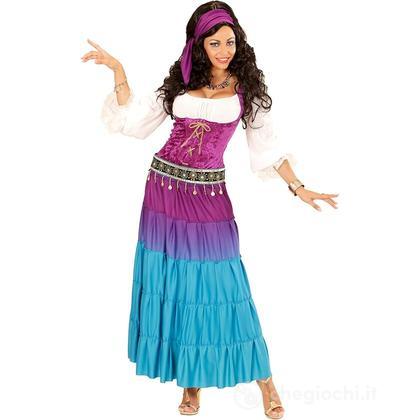 Costume Zingara XL (vestito, cintura monete, bandana)