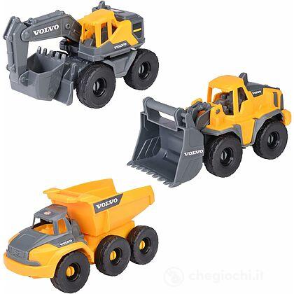 Dickie Toys set 3 veicoli da cantiere Volvo