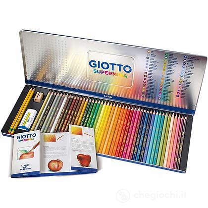 Scatola Metallo 50 Giotto Matite Supermina - Disegno e colori - Fila -  Giocattoli