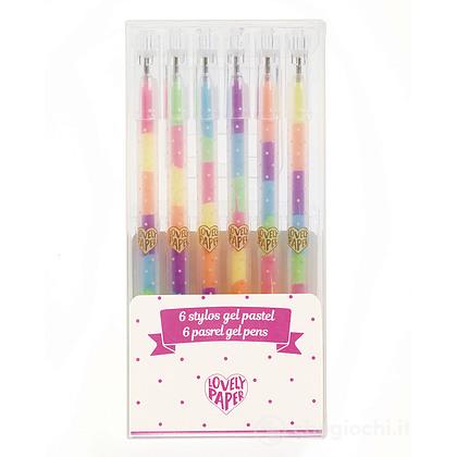 6 pastel gel penne (DD03758)
