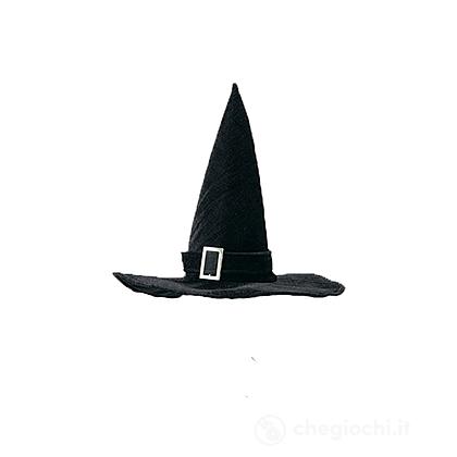 Cappello strega in velluto nero (05770)