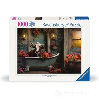 Mucca nella vasca - Puzzle 1000 pezzi - Illustrati (12000782)