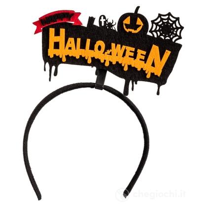 Cerchietto Happy Halloween Arancione Feltro