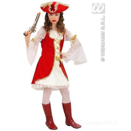 Capitano Pirata (140 cm / 8-10 Years) (Vestito, Cappello)