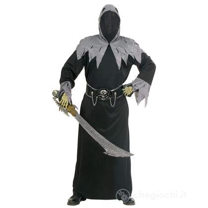 Skull Warlord (Tunica Con Cappuccio Maschera Viso Invsibile, Cintura Con Fibbia Teschio E Catene) XL