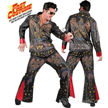 Re Del Rock'n'roll Fast Costume (giacca, pantaloni) XL - Costume Adulto Uomo - The 50s - Rock'n'Roll,  Twist,  Pink Ladies & T-Birds