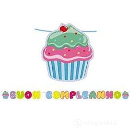 Festone Kit Scritta Maxi Buon Compleanno Cupcake C (60855)