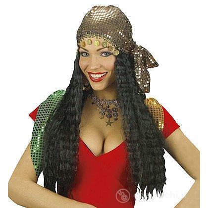 Parrucca Zingara con Foulard Paillettes