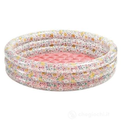 Piscina Baby Tre Anelli Fiori Cm 86x25