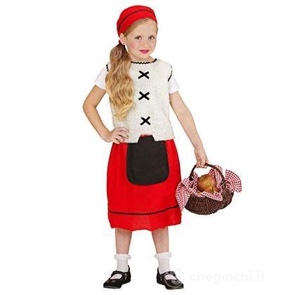 Contadina (Gilet, Gonna Con Borsa, Foulard) (128 Cm / 5-7 Years)