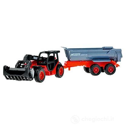 LALAHO Trattore Elettrico Con Rimorchio Per Bambini 12V - Luci LED, Telecomando, Da 3 A 6 Anni - 2