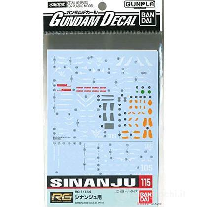 Gundam Decal 115 Rg Sinanju 1/144
