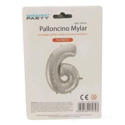 Palloncino Cm. 41 N. 6 Col. Argento