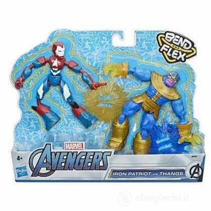 Avengers - Iron Patriot Contro Thanos Bend And Flex Dualpack (E91975l)