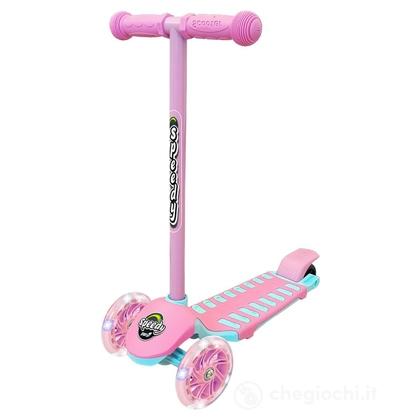 Scooter 3 Ruote Speedy Rosa Con Ruote Luminose