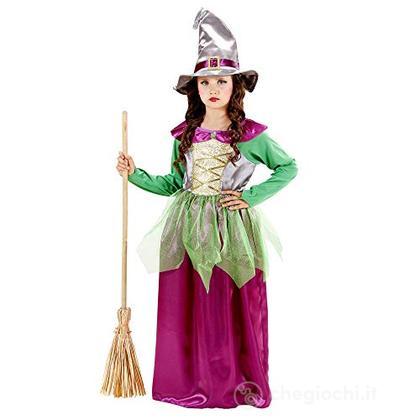 Strega Verde/Viola - (Vestito, Cappello) (128 Cm / 5-7 Years)