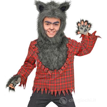 Lupo Mannaro (camicia, cappuccio, guanti) 164 cm / 14-16 anni - Costume Bimbo - Fantasia e Favole, Halloween, Personaggi Gotici e Horror